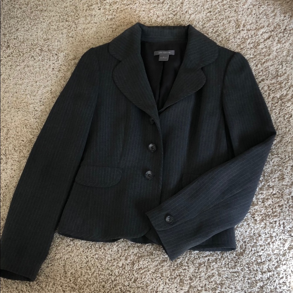 Gray pin  stripes suit jacket